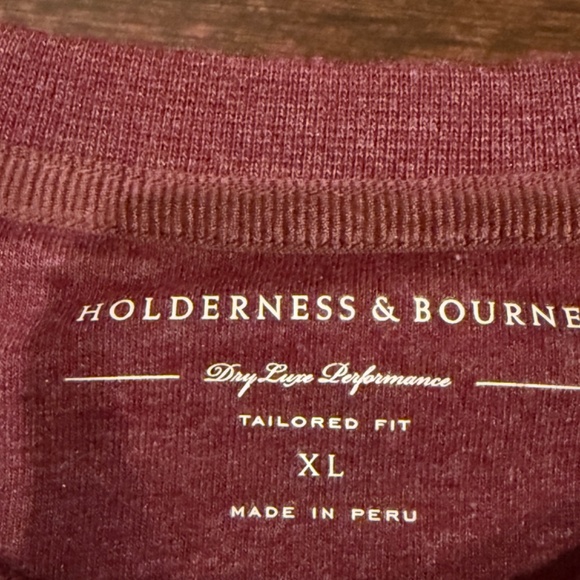 Holderness & Bourne Men's XL The Kennedy Heathered Dark Claret MSRP $135 - Picture 6 of 9